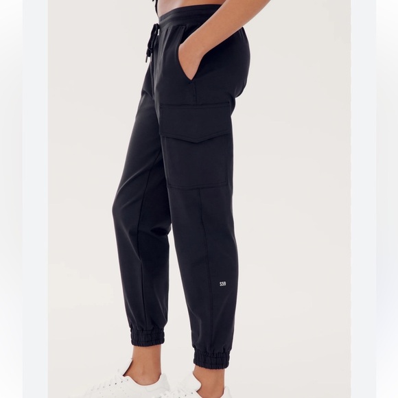 Splits59 Supplex Cargo Jogger Pants Black Size Medium - Picture 1 of 6
